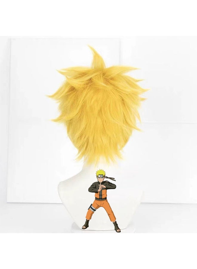 Naruto Uzumaki Naruto COS wig Yellow Short Hair Hairy Top Anti-warping fluffy natural cosplay wig - Image 2